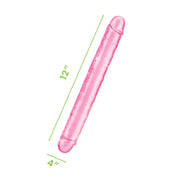 Me You Us Ultra Cock Jelly Double Ended Dildo 12 Inch