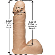 Doc Johnson Vac U Lock White UR3 Cock