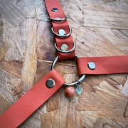 Orange Leather Thigh harnesses with Pumpkin charm