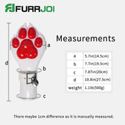 Furrjoi Silicone Fist Gloves White with Pink Paw Pads