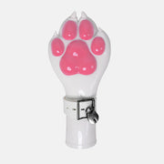Furrjoi Silicone Fist Gloves White with Pink Paw Pads