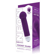 Bodywand Neon Mini Vibe Pocket Wand Vibrator Purple