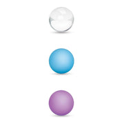 Bodywand Squeeze Mix & Match Weighted Kegel Ball Set Blue Purple Clear