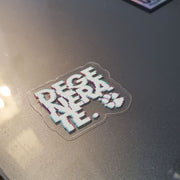Degenerate White Sticker