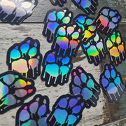 Dripping Paw Holo Sticker