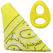 Rock Solid The Code Silicone Cock Ring with Bandana Yellow Black