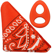 Rock Solid The Code Silicone Cock Ring with Bandana Red Black