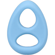 Rock Solid The Code Silicone Cock Ring with Bandana Light Blue Black
