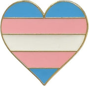 Trans Heart Enamel Pin