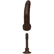 Signature Cocks Safaree Samuels Anaconda Vibrating Ultraskyn Cock with Suction Base Black 12 inch