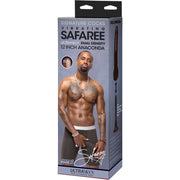 Signature Cocks Safaree Samuels Anaconda Vibrating Ultraskyn Cock with Suction Base Black 12 inch