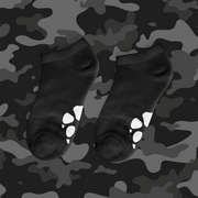 Paw Ankle Socks, Black