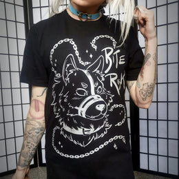 Bite Risk Muzzled Werewolf T-shirt