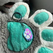 Dripping Paw Keyring Anodised