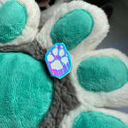 Dripping Paw Anodised pin