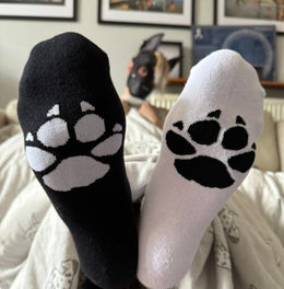 Paw Ankle Socks, Black