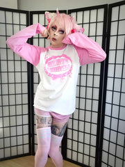 Submissive & Breedable Pink Long Sleeve T-shirt
