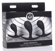 Master Series Dark Droplets 3 Piece Curved Anal Trainer Set