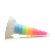 Uni-Glow Glow-in-the-Dark Rainbow Silicone Dildo