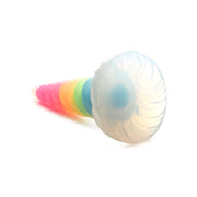 Uni-Glow Glow-in-the-Dark Rainbow Silicone Dildo