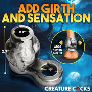 Creature Cocks Night Prowler Silicone Girth Enhancer with Ball Strap Medium