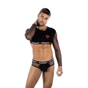 Envy Heartbreaker Mesh Crop Top & Briefs Set