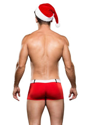 Envy Santa Hat And Shorts 2 Piece Costume Set Red White ML