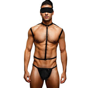 Envy 3 Piece Wet Look Chest Harness ML