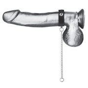 Blue Line Snap Cock Ring With Leash