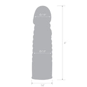 Blue Line ch Ribbed Realistic Penis Enhancing Sleeve Extension