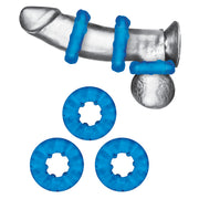 Line Ribbed Rider Cock Ring Set