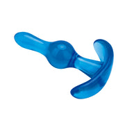 Line Tear Drop Butt Plug Blue 3.5 Inch