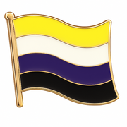 Non-Binary Flag Enamel Pin