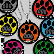 Oxballs Dogpack Pup-Taggers 6-Tag Dog Jock BLACK/SILVER LARGE