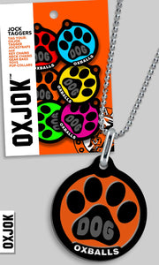 Oxballs Dogpack Pup-Taggers 6-Tag Dog Jock BLACK/SILVER X-LARGE