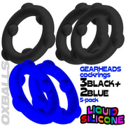 Gearheads 5 pack in Bllue/Black