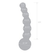 Glas 5inch Curved Glass Beaded Dildo