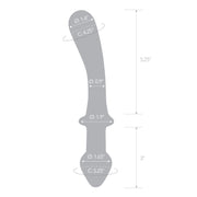Glas 9inch Classic Curved Dual Ended Dildo