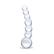 Glas 5inch Curved Glass Beaded Dildo
