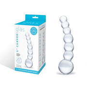 Glas 5inch Curved Glass Beaded Dildo