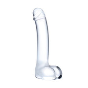 Glas ch Realistic Curved Dildo Clear