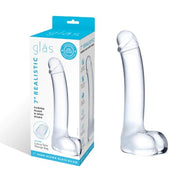Glas ch Realistic Curved Dildo Clear