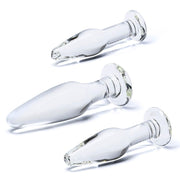 Glas Anal Training Butt Plug Set