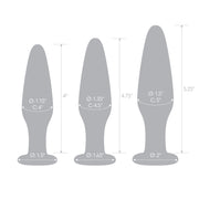 Glas Anal Training Butt Plug Set