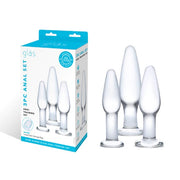 Glas Anal Training Butt Plug Set