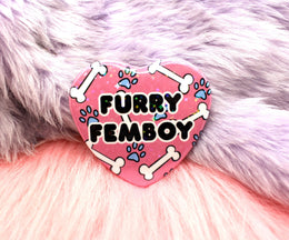 Furry Femboy Pin Badge