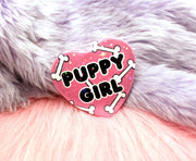 Puppy Girl Pin Badge