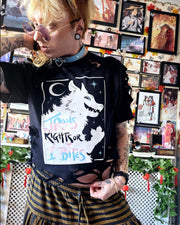 Trans Rights or I Bites Black T-shirt