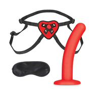 Lux Fetish Heart Strap On Harness & 5inch Dildo Set