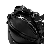 Head Harness with Zipup Mouth and Lock Black
